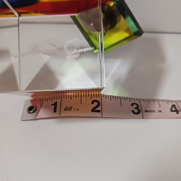 New York City Paperweight Spinner Statue of Liberty Laser Etched Glass Multi - Picture 3 of 9